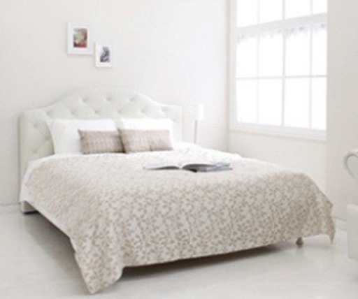 ベッド ベッドフレーム ホワイト ダブルベッド