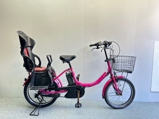 カゴ付きの子供乗せシートあり　ヤマハパスバビー　電動自転車　20インチ　お子様の送迎にも買い物にも
