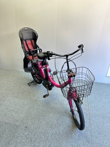 カゴ付きの子供乗せシートあり　ヤマハパスバビー　電動自転車　20インチ　お子様の送迎にも買い物にも