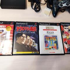 ソニー PS2 すぐ遊べる　プレステ2 本体一式 薄型 ソフト7本付の画像