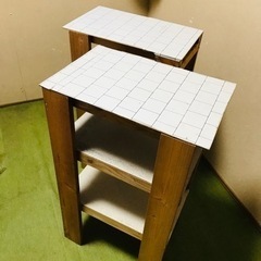 嫁が自分で作って使っていた棚　2つ