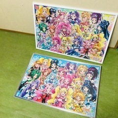 プリキュア のパズル完成品　額縁付き　2個セット