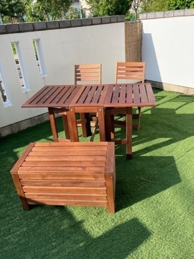IKEA 庭用テーブルセット、エアコンカバー