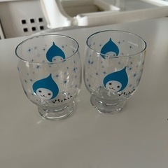 【売ります】ぴちょんくんのガラス製コップ