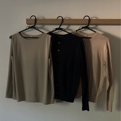 UNIQLO ノースリーブブラウス/スーピマコットンカーディガン2