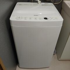 【Haier】洗濯機 4,5kg （2019年製）と棚（黒）2点セットの画像