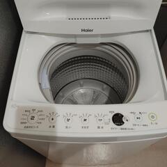 【Haier】洗濯機 4,5kg （2019年製）と棚（黒）2点セットの画像