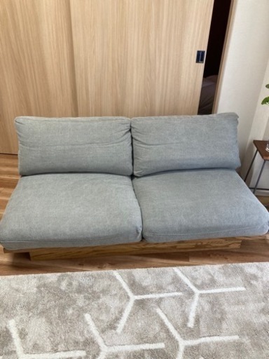 モモナチュラル　クラウドローソファ　2P