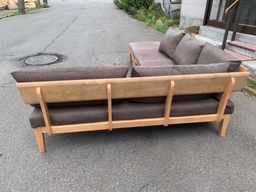 万代店　ダイニングテーブルソファセット　天然木