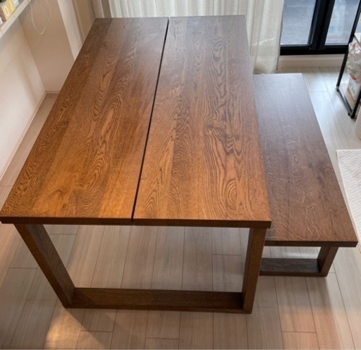 IKEA MÖRBYLÅNGA モールビロンガ ダイニングテーブルとベンチセット