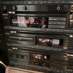 昭和レトロシステムオーディオSONYリバティー7150-2セット！715/1セットレコードプレーヤー付き他850CD付きの画像