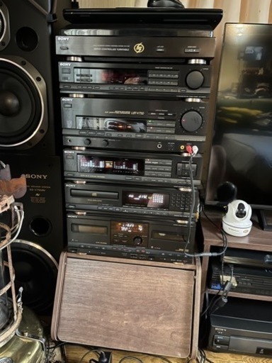 昭和レトロシステムオーディオSONYリバティー7150-2セット！715/1セットレコードプレーヤー付き他850CD付き