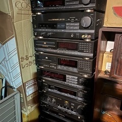 昭和レトロシステムオーディオSONYリバティー7150-2セット！715/1セットレコードプレーヤー付き他850CD付きの画像