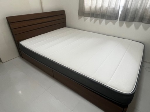 【収納付き】ダブルベット（マットレス＋フレーム）