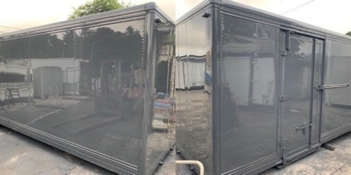 No.797 アルミバン 3ｔ 車  アルミ 箱 バイク 倉庫 トラック コンテナ 米 保管庫 物置 DIY