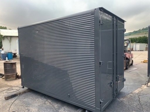 No.801 アルミバン 2ｔ 車  アルミ 箱 バイク 倉庫 トラック コンテナ 米 保管庫 物置 DIY