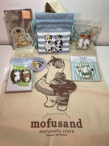 mofusand アクリルチャーム ステッカー 缶バッジ トートバッグ　巾着