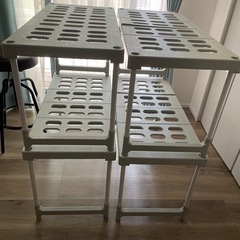 山善　押入れ収納棚　4つの画像