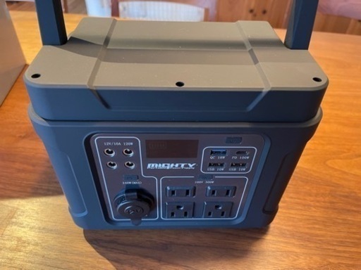定価49800円未使用 MIGHTY ポータブル電源 ブラック 300w 89600mAh 純正弦波 Panasonicバッテリー