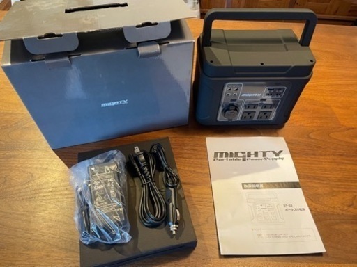 定価49800円未使用 MIGHTY ポータブル電源 ブラック 300w 89600mAh 純正弦波 Panasonicバッテリー