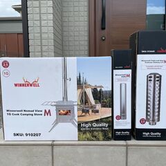 Winnerwell Nomad View M-Size 薪ストーブ 本体セット＆三重煙突 ヒートプロテクター＆延長パイプ