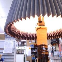 信楽焼 スタンドライト  プリ―ツシェード 陶器 間接照明 卓上ライト 札幌 西岡店の画像
