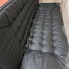 　全レザー◆セミダブルベッド　美品!　ソファーにもなります!☆の画像