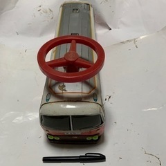 昭和レトロ★イチコーのハンドルつき 乗用 東名バス ブリキ