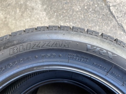 722-5)工賃込み！155/65R14ブリヂストンスタッドレス中古4本セット！18年製VRX