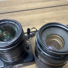 ※交渉可能※レトロ【一眼レフ】望遠レンズ付き(Canon “EOS Kiss X4”)場所によってはお届けも可能ですの画像