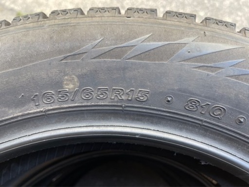 723-1)工賃込み！165/65R15ブリヂストンスタッドレス中古4本セット！17年製VRX2