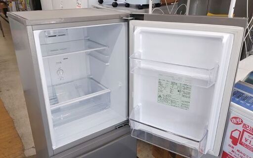 2ドア冷蔵庫 126L アクア 2021年製 AQR-13K シルバー 100Lクラス