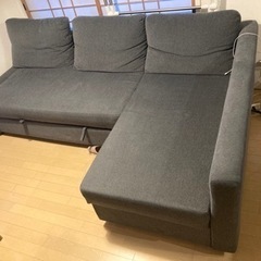 IKEA3人掛けL字ソファ