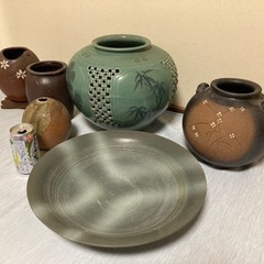 取引中　壺　陶器　