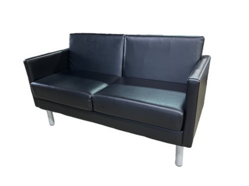 NO.746 オフィス用ソファ 2人掛け ブラック