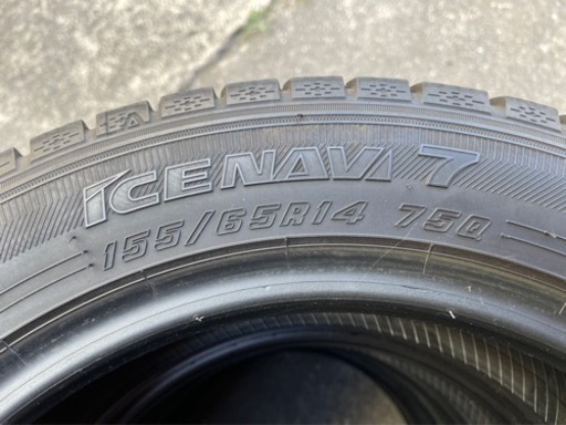 723-3)工賃込み！155/65R14グッドイヤースタッドレス中古4本セット！18年製アイスナビ7