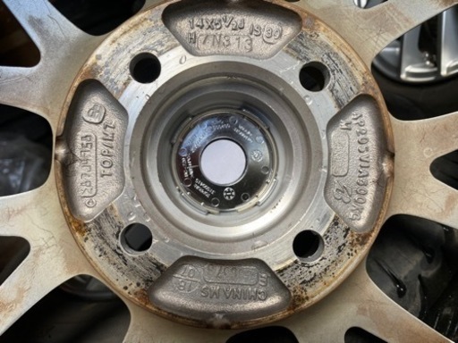 BRIDGESTONEタイヤ14インチ　ホイール付き×4本セット　4穴　中古美品