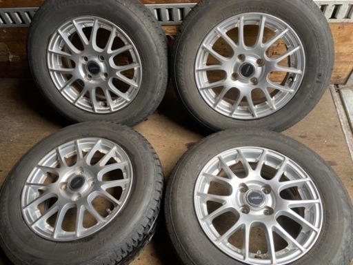BRIDGESTONEタイヤ14インチ　ホイール付き×4本セット　4穴　中古美品