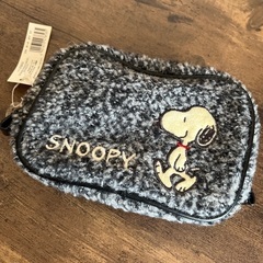 昔物【スヌーピー】ボアポーチ(定価1500円）未使用