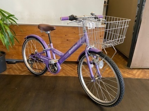 24インチ　6段　子供用自転車　パープル