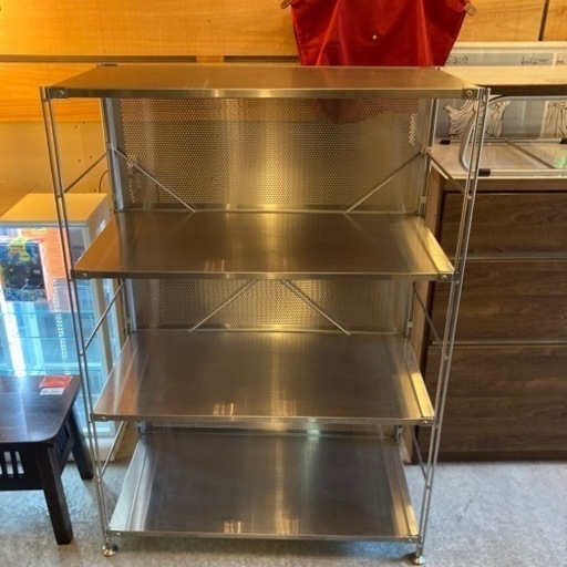 無印良品 ステンレス ユニットシェルフ 背板付き 本棚 ラック