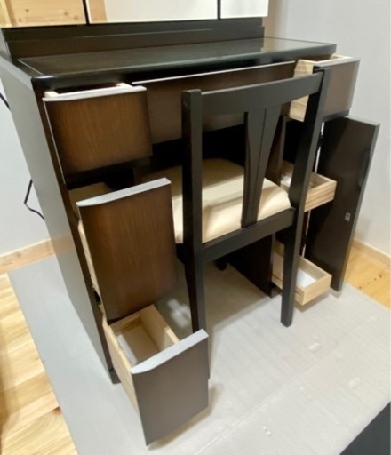 ドレッサー 三面鏡 鈴木木工家具 コスモ3面収納