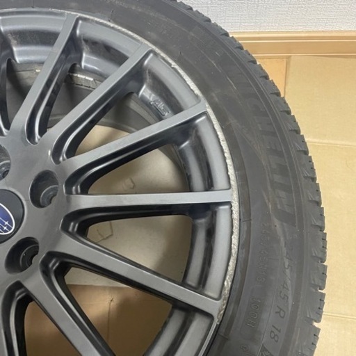 スバル　WRX STI 純正オプションホイール　スタッドレスタイヤ　ミシュランX-ice3＋　245/45R18 100H