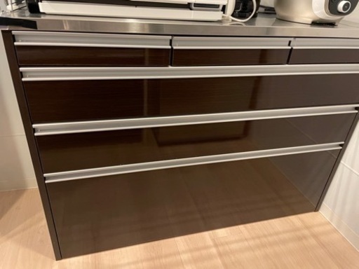 ＮＥＷルフレ 鏡面キッチンカウンター120レンジ台
