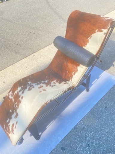 【美品】巨匠 ル・コルビジェ LC4 ソファ ハラコレザー シェーズロング デザイナーズ家具