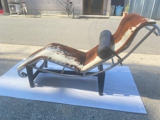 【美品】巨匠 ル・コルビジェ LC4 ソファ ハラコレザー シェーズロング デザイナーズ家具 