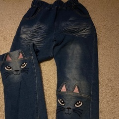 キッズ　ダメージ加工　パンツ　140 ガールズ