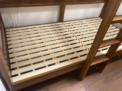 美品 2段ベッド ウォールナット調