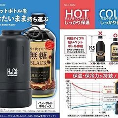 【新品50%off】ステンレス真空二重ペットボトルカバー345　ブラックの画像
