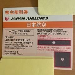 JAL株主優待券1枚